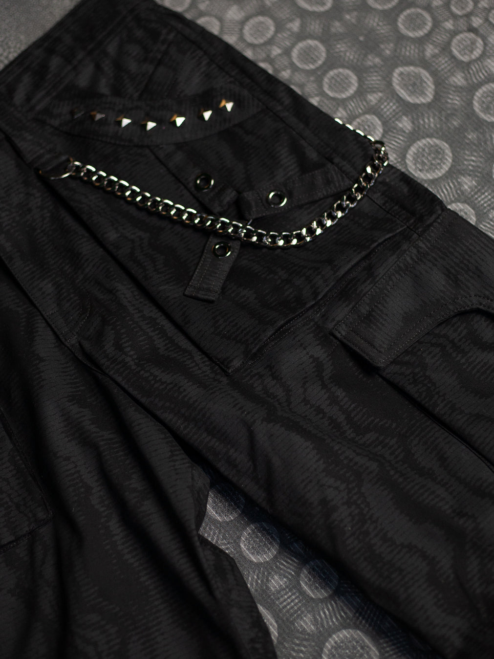 Corsaire Men Punk Baggy Pockets /  Cotton Printed - Black DESERTIKA