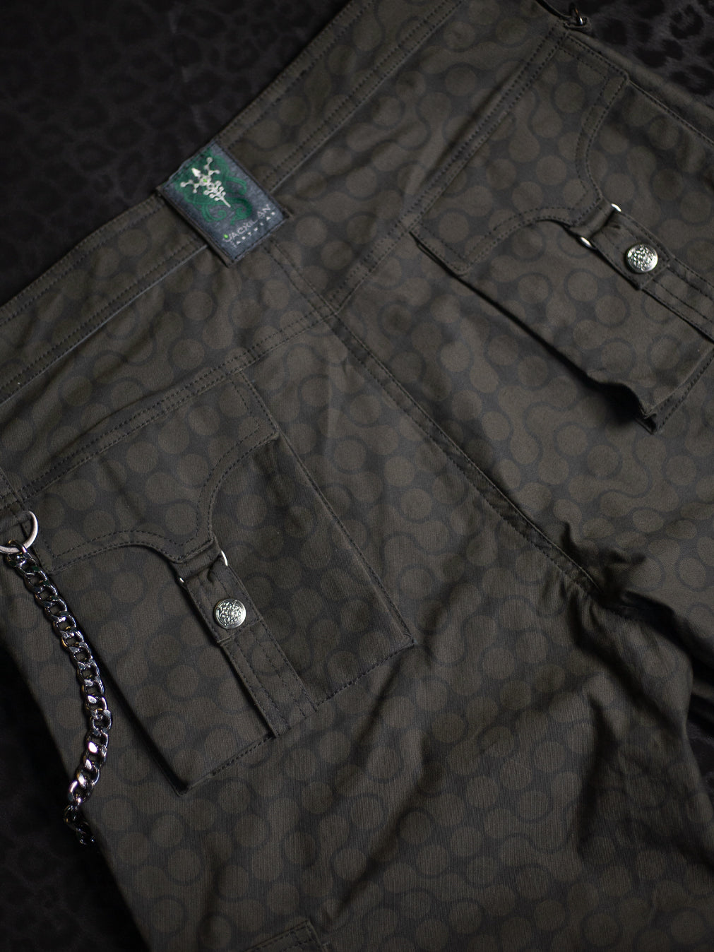Corsaire Punk Baggy Pockets / Cotton Printed - CHARCOAL TETRIS