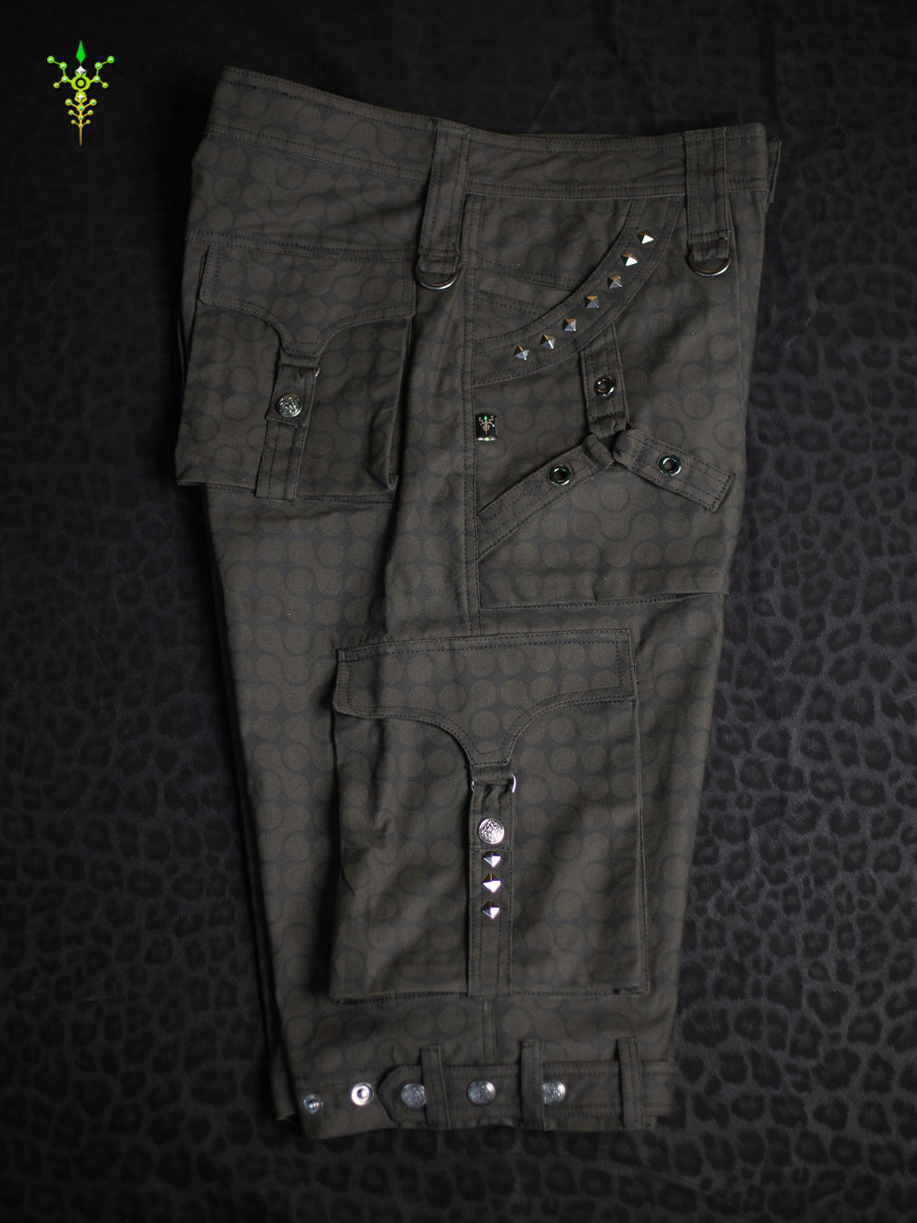 Corsaire Men Punk Baggy Pockets / Cotton Printed - CHARCOAL TETRIS