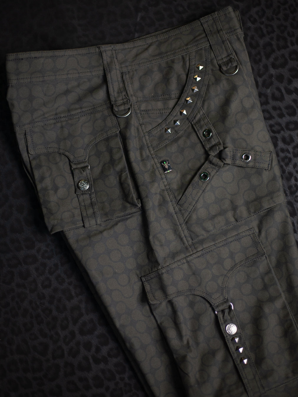 Corsaire Punk Baggy Pockets / Cotton Printed - CHARCOAL TETRIS