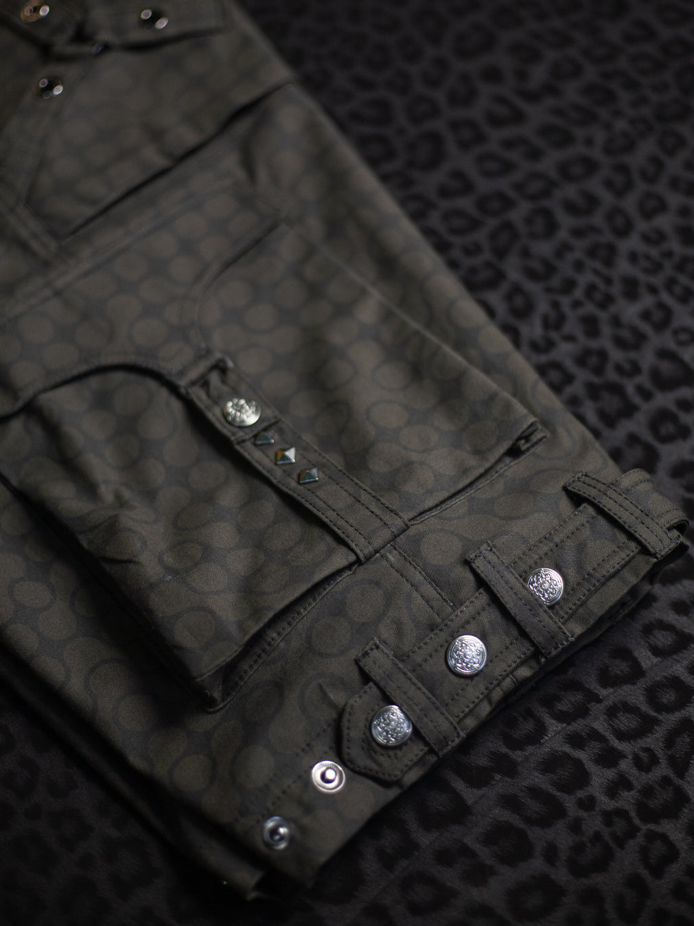 Corsaire Punk Baggy Pockets / Cotton Printed - CHARCOAL TETRIS
