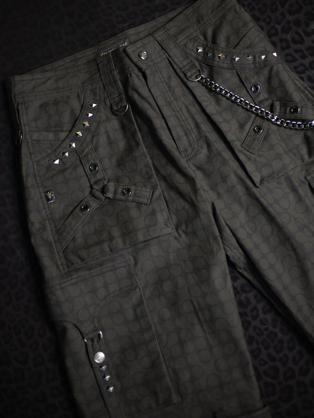 Corsaire Punk Baggy Pockets / Cotton Printed - CHARCOAL TETRIS