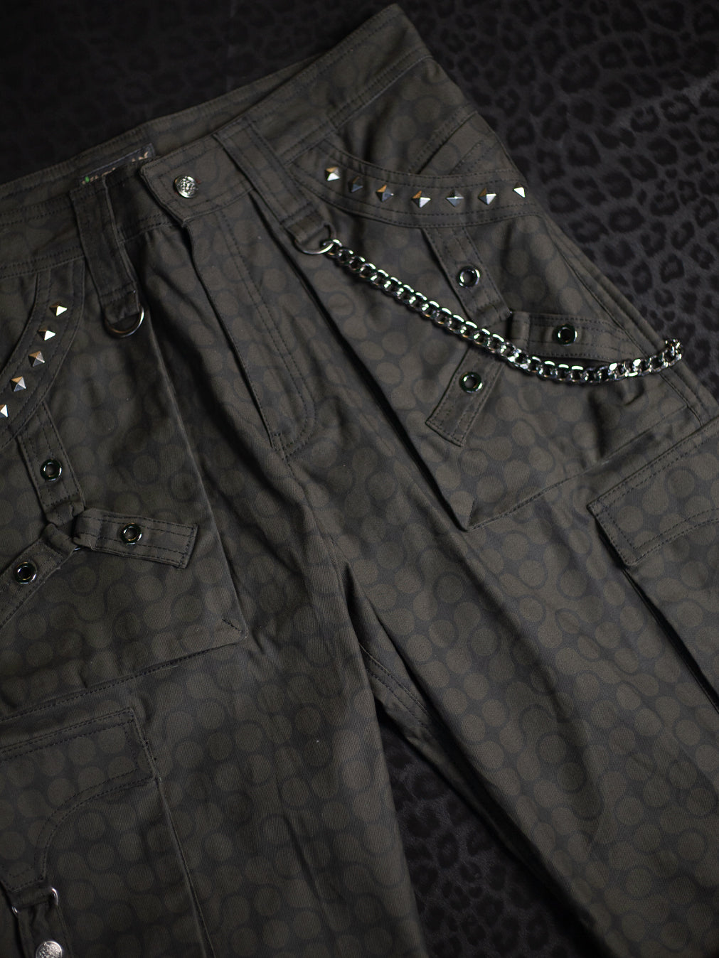 Corsaire Punk Baggy Pockets / Cotton Printed - CHARCOAL TETRIS