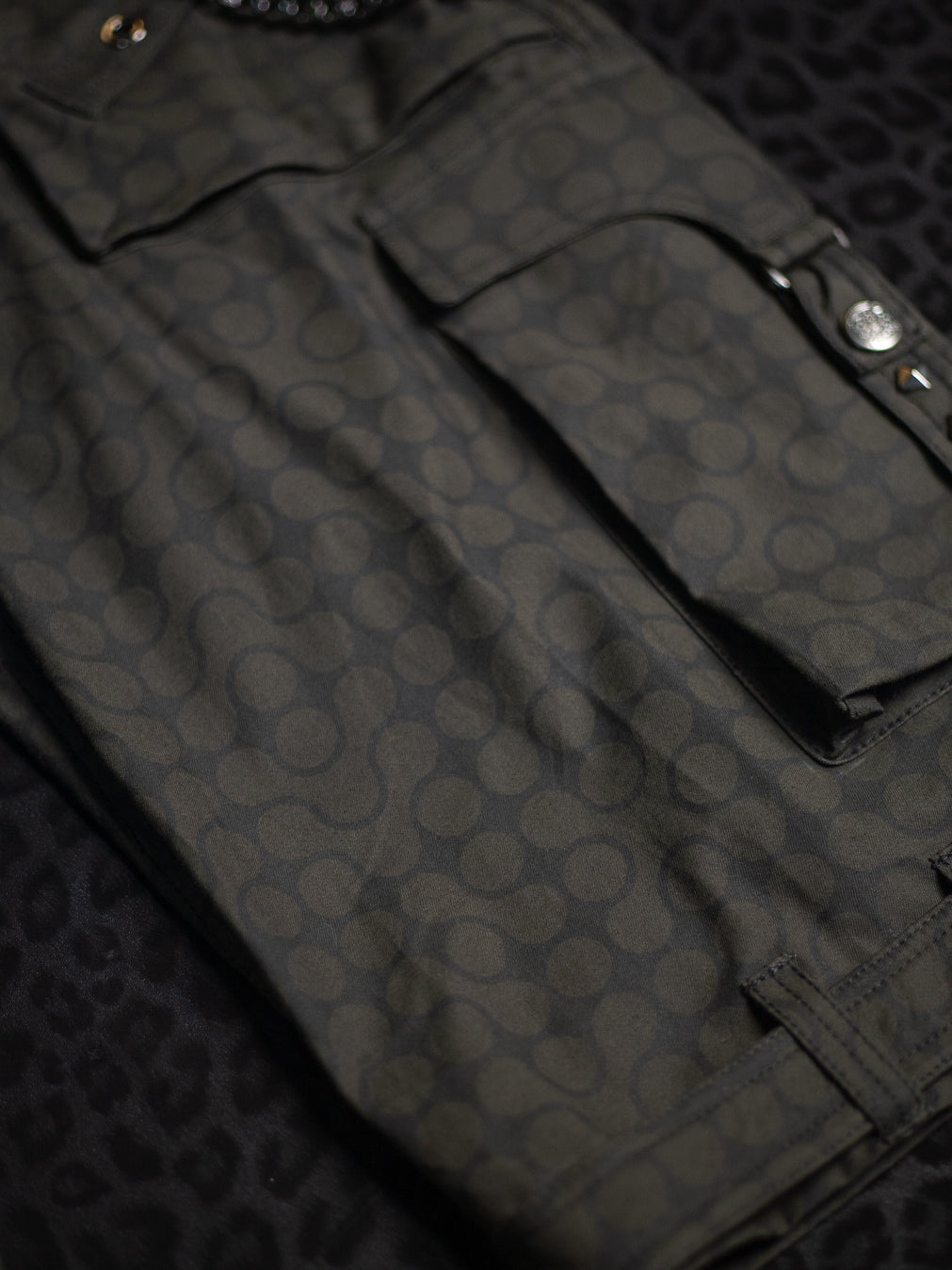 Corsaire Punk Baggy Pockets / Cotton Printed - CHARCOAL TETRIS