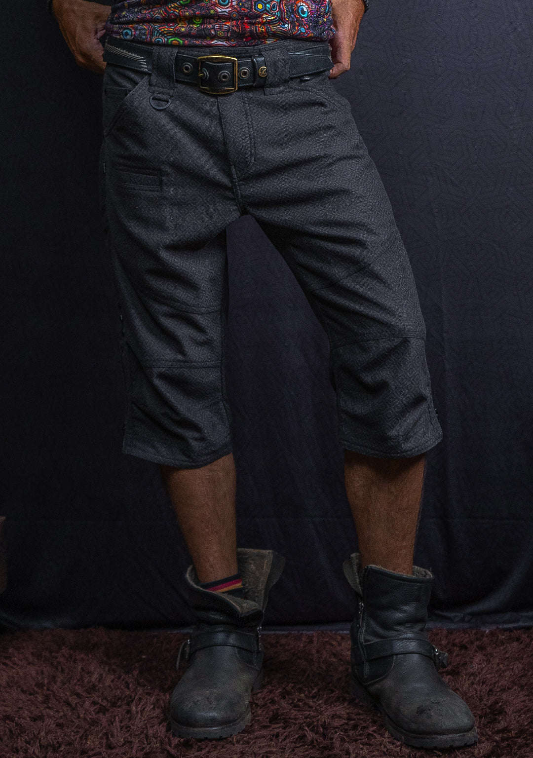 Corsaire Men / French Flat Kodroi Screenprinted - Brown CAMALEON Demetrio