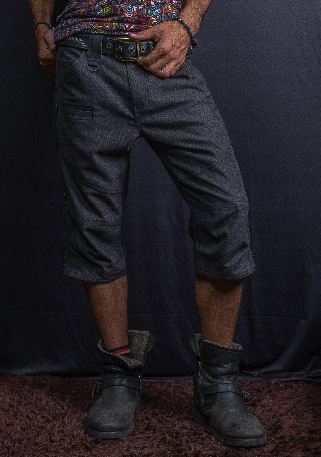 Corsaire Men / French Flat Kodroi Screenprinted - Brown CAMALEON Demetrio