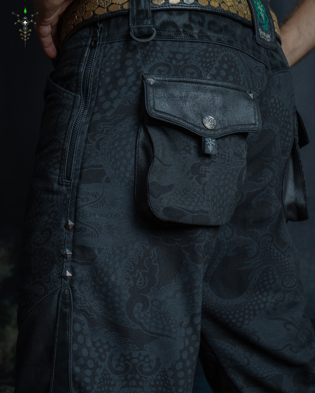 Corsaire Men / Japanese TR / Fake Leather patches - BLAK DRAGONS Leopard