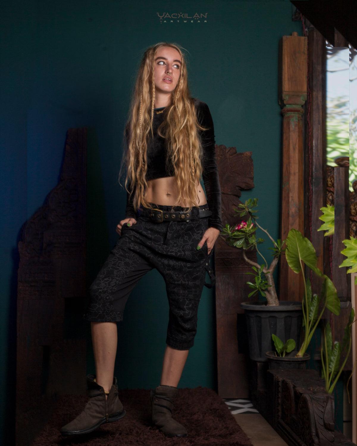 Corsaire Pants Woman / Black Kodroi Stretchy - PIRATE SHAMANKA - Yacxilan Artwear