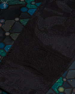 Corsaire Men / Stretchy Denim Digital Embroidery and LASER print - Black IKARO DRAGONS