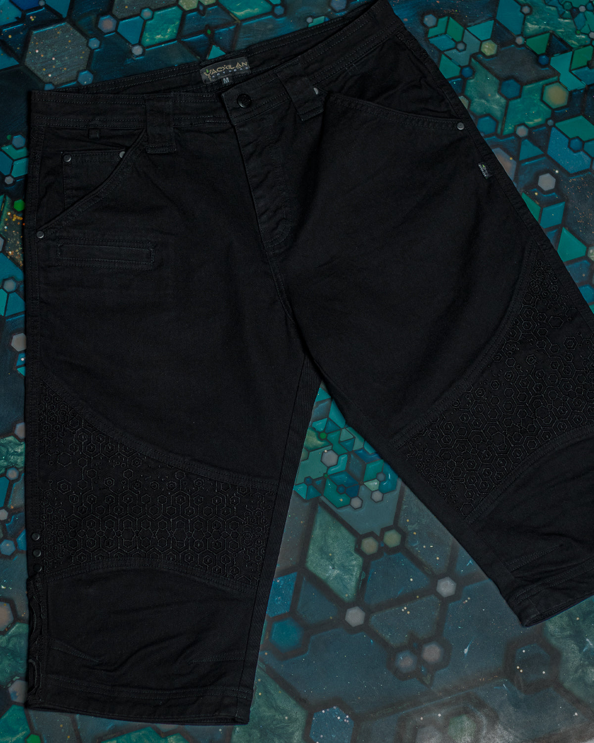 Corsaire / Denim Stretchy Digital Embroidey Stonewashed - Black KAMBOZII