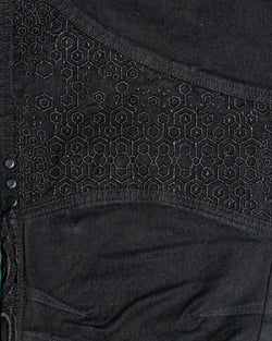 Corsaire Men / Stretchy Denim Digital Embroidery - Black KAMBOZII