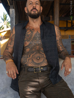 Shirt Men Sleeveless / Organic Bio Farms BAMBOO Strippes - RAGNAROK