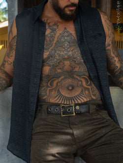 Shirt Men Sleeveless / Organic Bio Farms BAMBOO Strippes - RAGNAROK