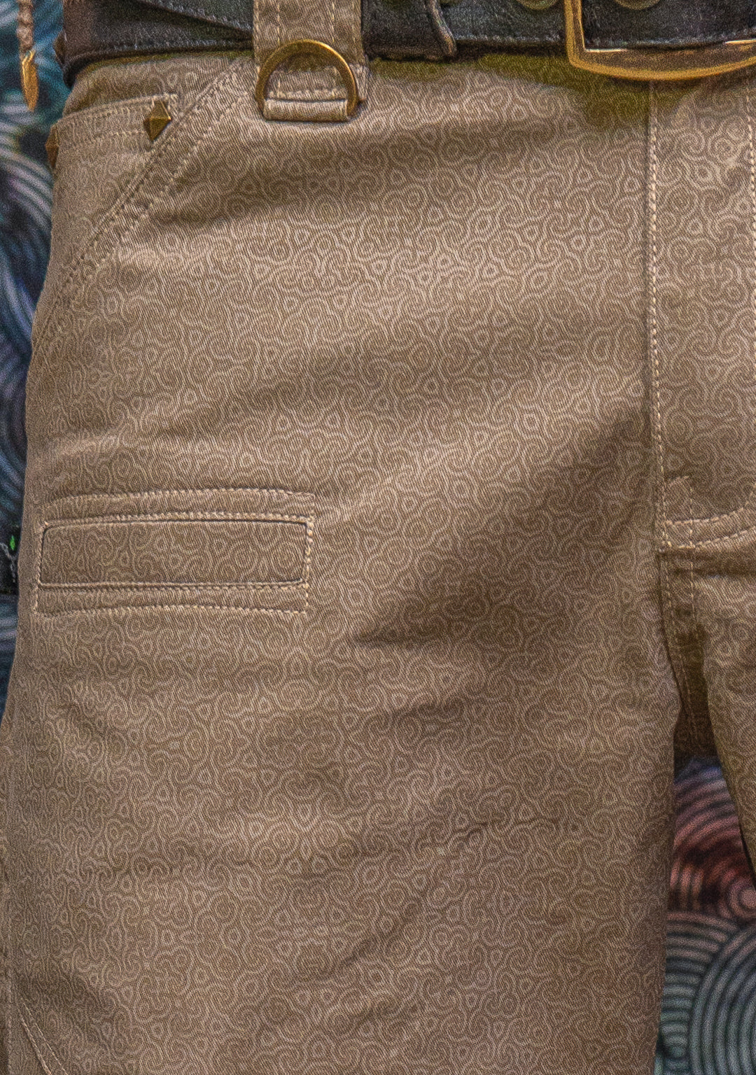 Corsaire Men / Cotton Screenprint - Sand SPACE INVADER Demetrio