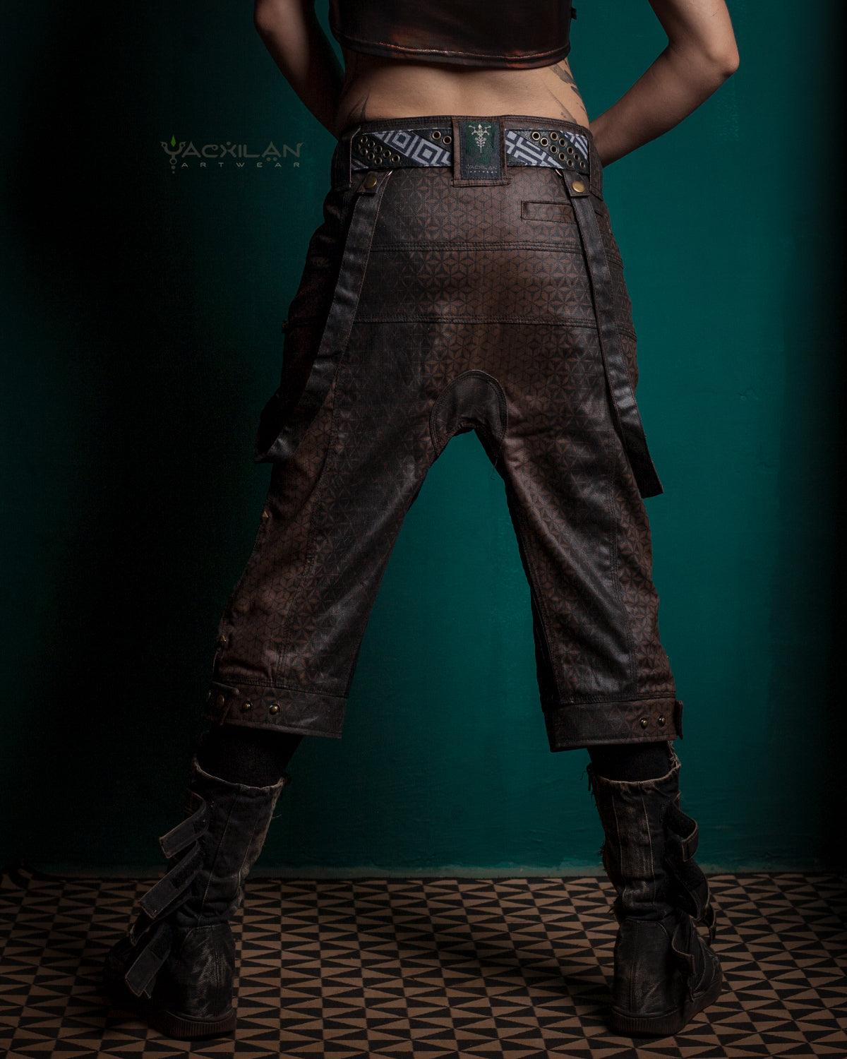 Corsaire Pants Woman / Waxed Denim - Brown SANDSOTIME - Yacxilan Artwear