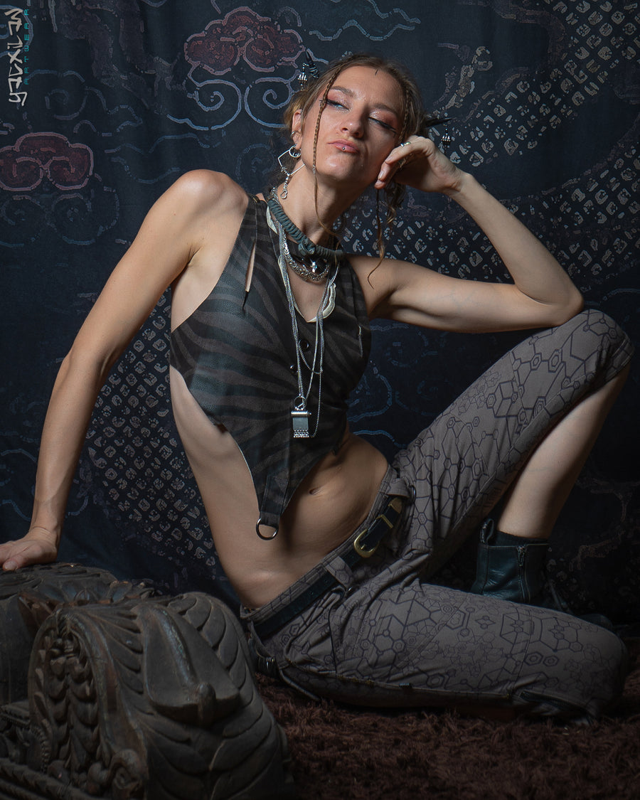 Corsaire Pants Woman / Fake Leather Swede - Grey SHAMANKA
