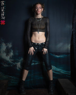 Corsaire Pants Woman / Fake Leather - VLAK RIDER - Yacxilan Artwear