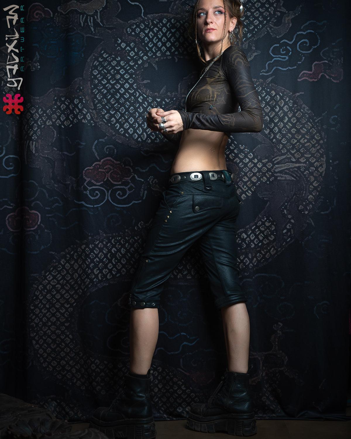 Corsaire Pants Woman / Fake Leather - VLAK RIDER - Yacxilan Artwear