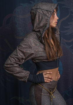 Crop Hoodie Woman / Flatrib - REBIRTH OF IKARO Earth