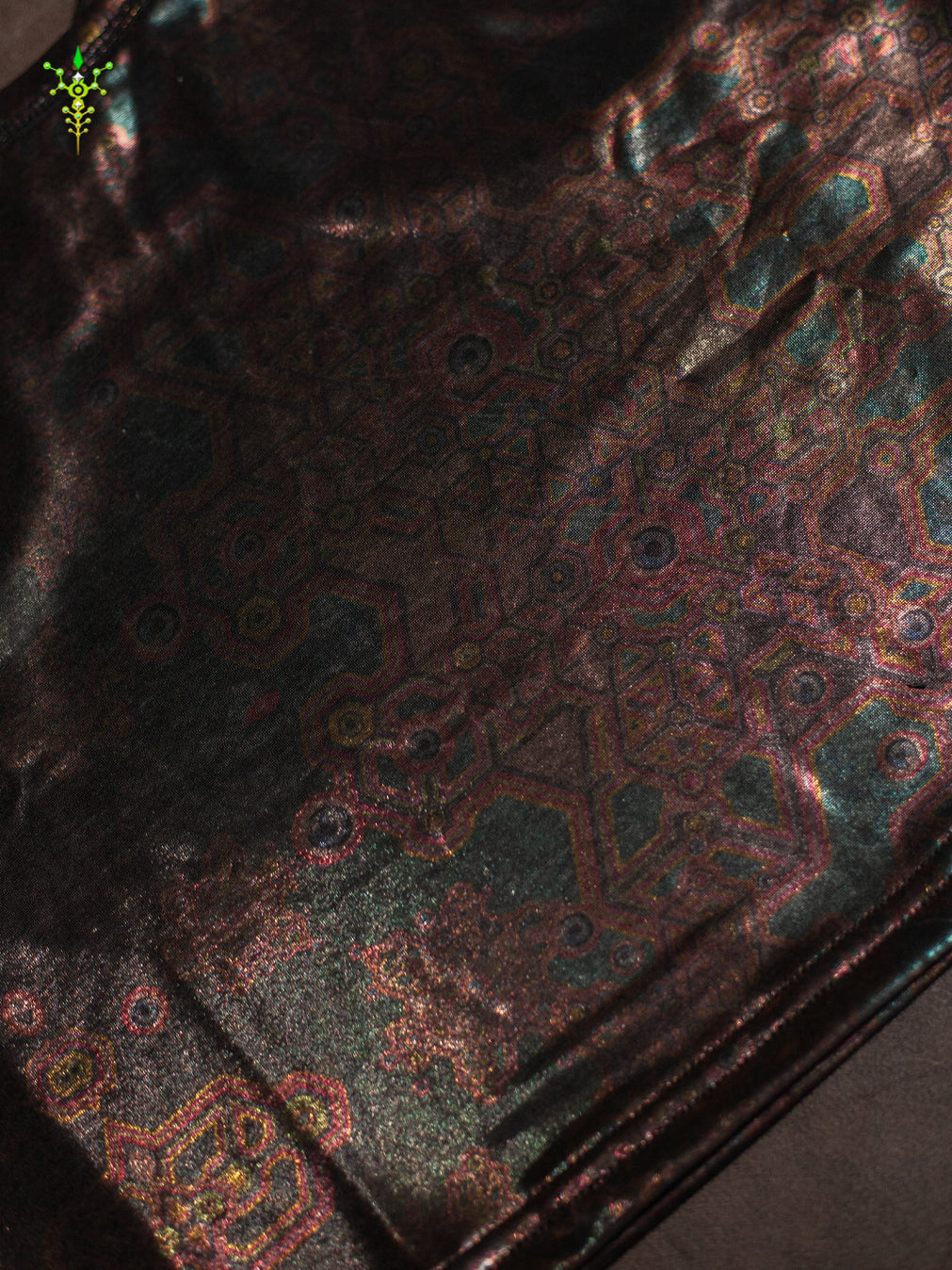 Woman Crop Top / Holographic Licra - Copper ATLANTHEON New