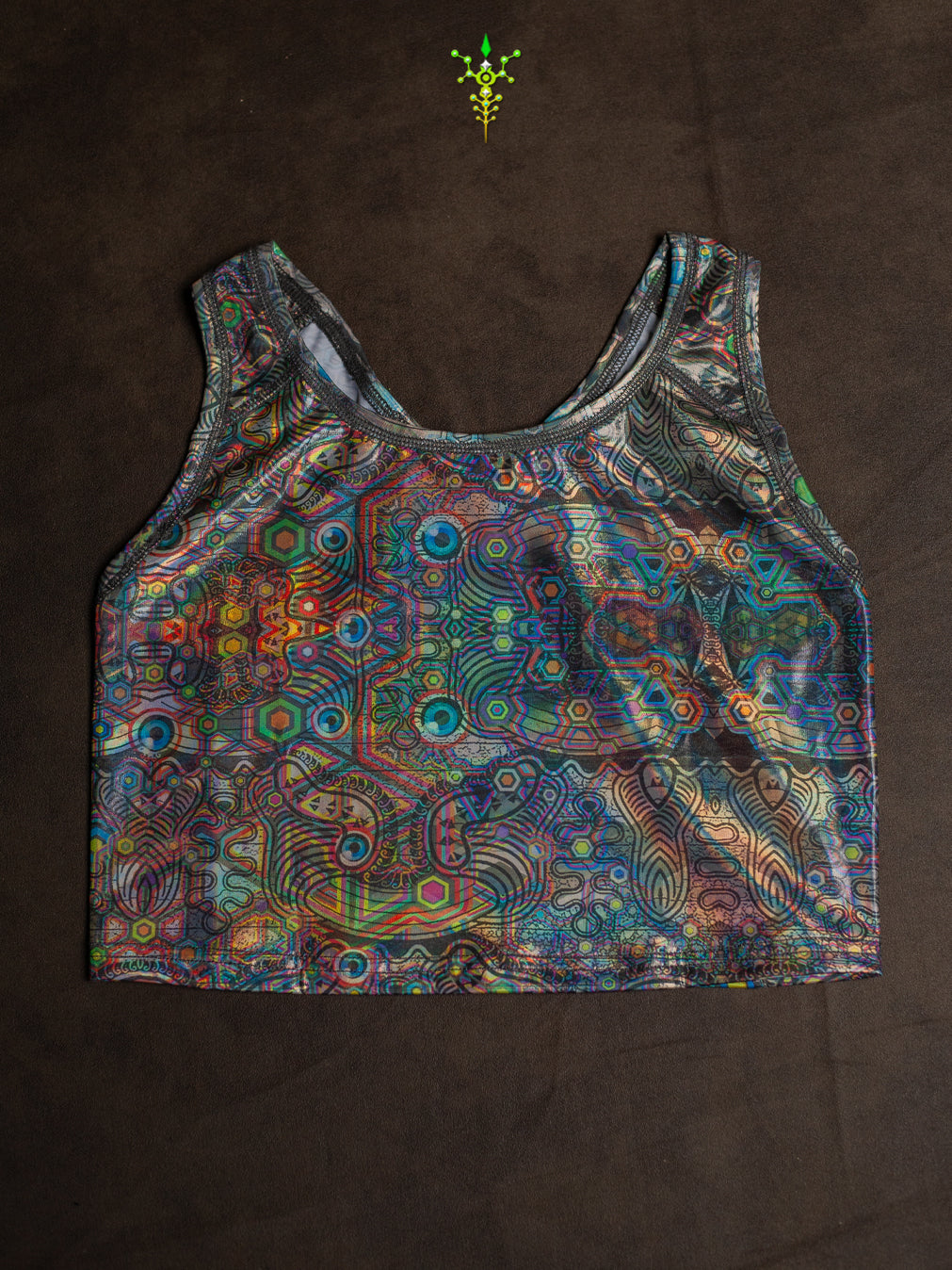 Woman Crop Top / Holographic Licra - PSYCHEDELIKA GALACTIKA New