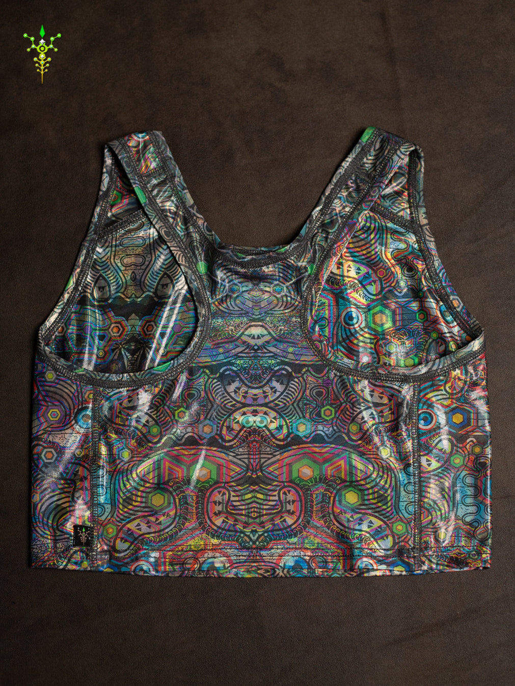 Woman Crop Top / Holographic Licra - PSYCHEDELIKA GALACTIKA New