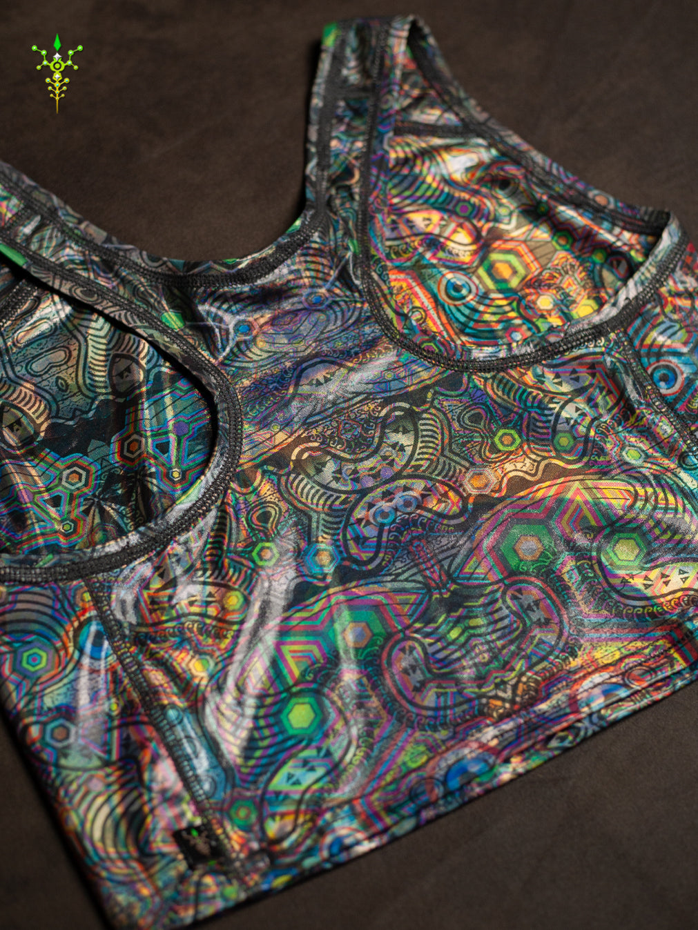 Woman Crop Top / Holographic Licra - PSYCHEDELIKA GALACTIKA New