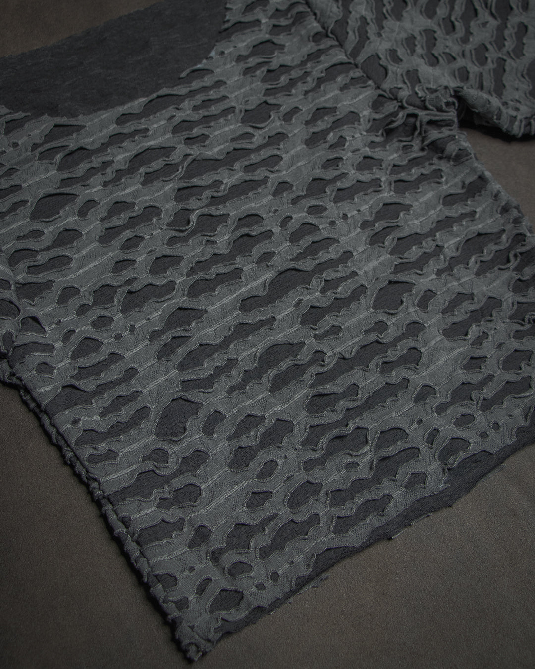 Crop-Top Longsleeve / TrashPunk Knits - ASHES