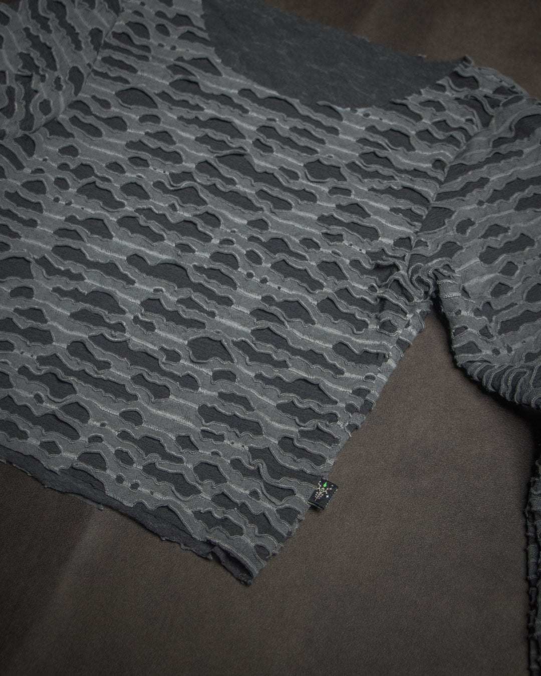 Crop-Top Longsleeve / TrashPunk Knits - ASHES