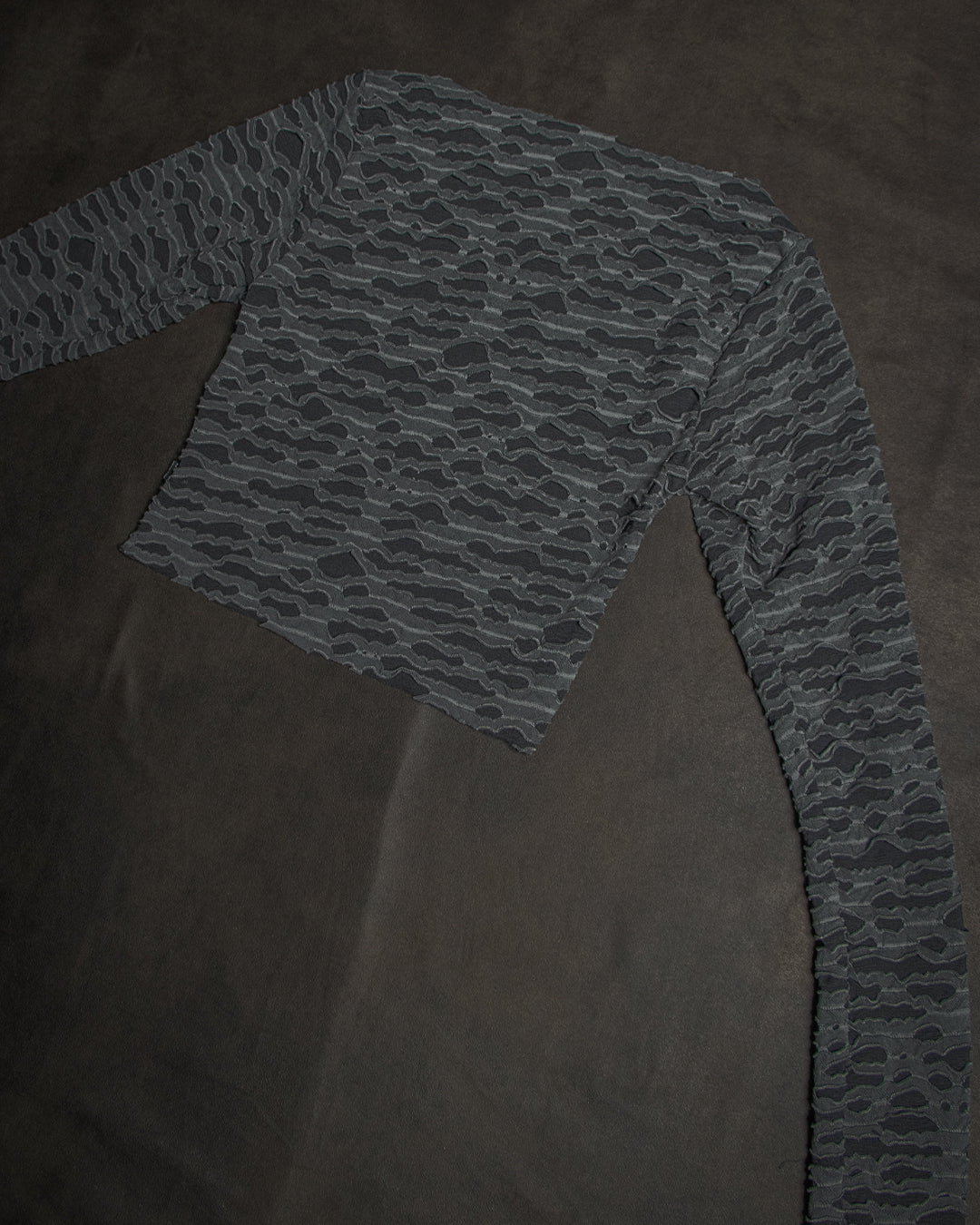 Crop-Top Longsleeve / TrashPunk Knits - ASHES