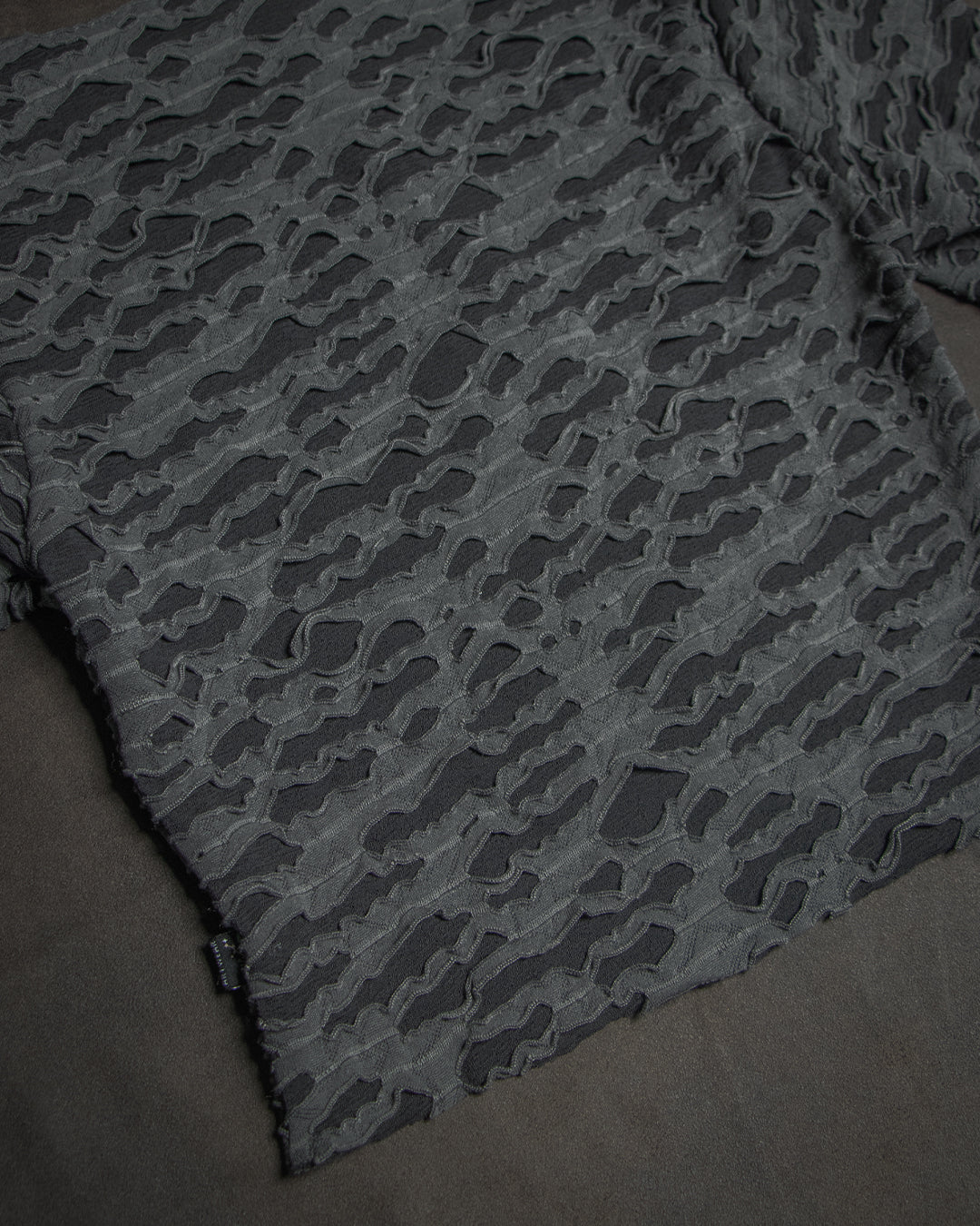 Crop-Top Longsleeve / TrashPunk Knits - ASHES