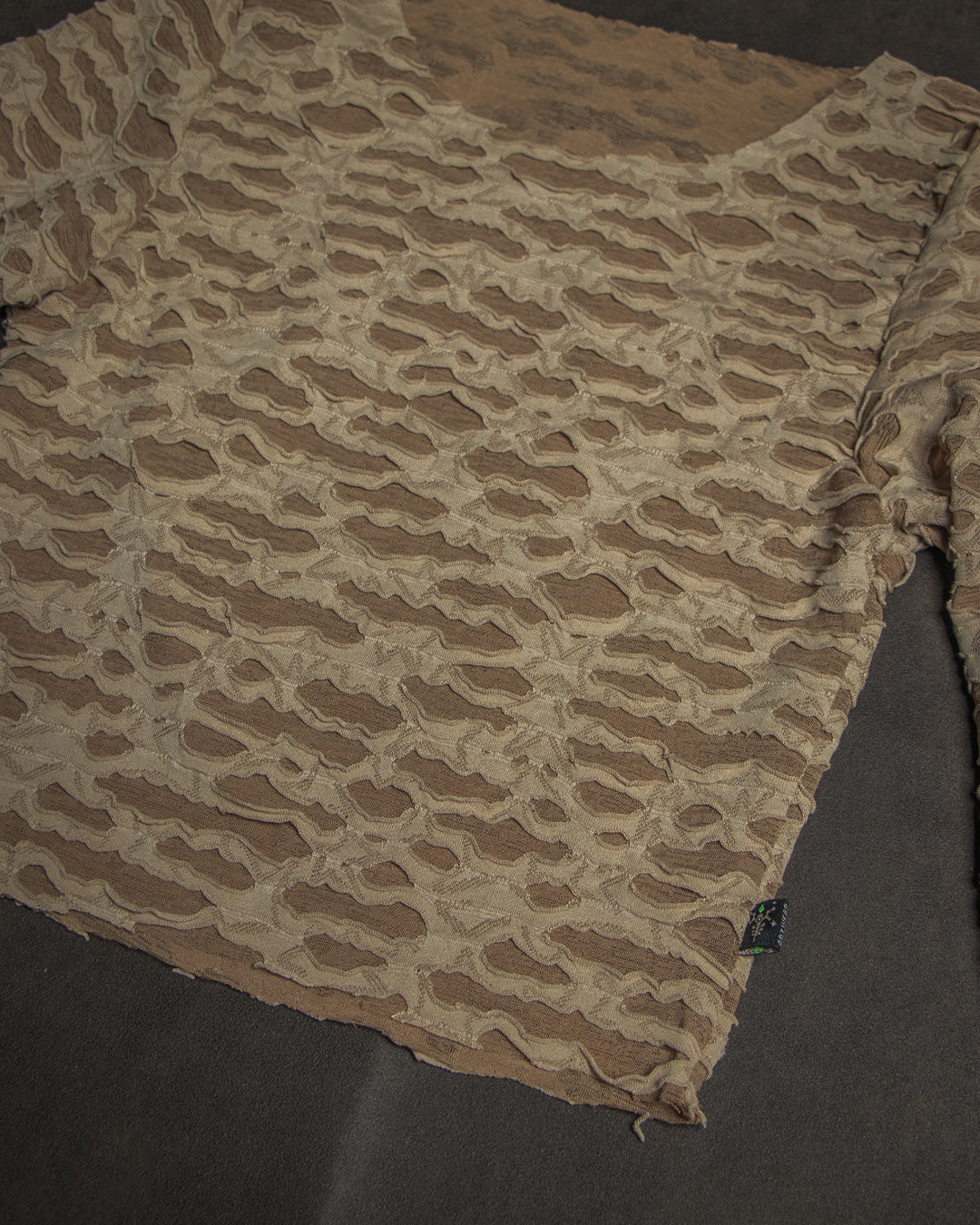 Crop-Top Longsleeve / TrashPunk Knits - DESERT