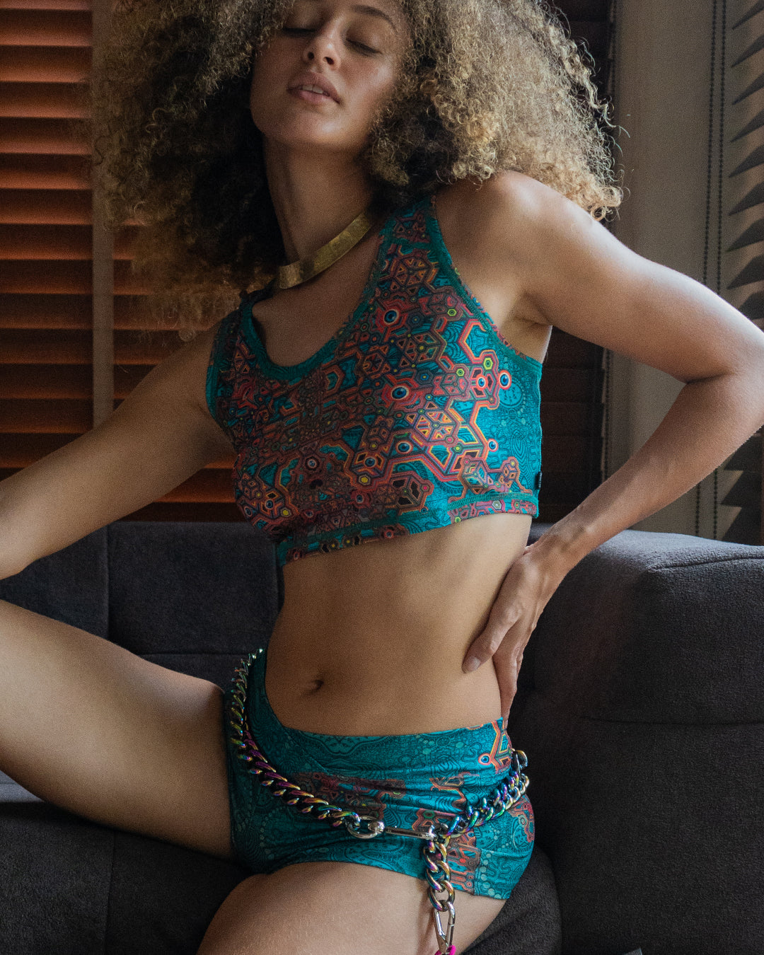 Crop-Top Simple / Silver Knits - ATLANTIS