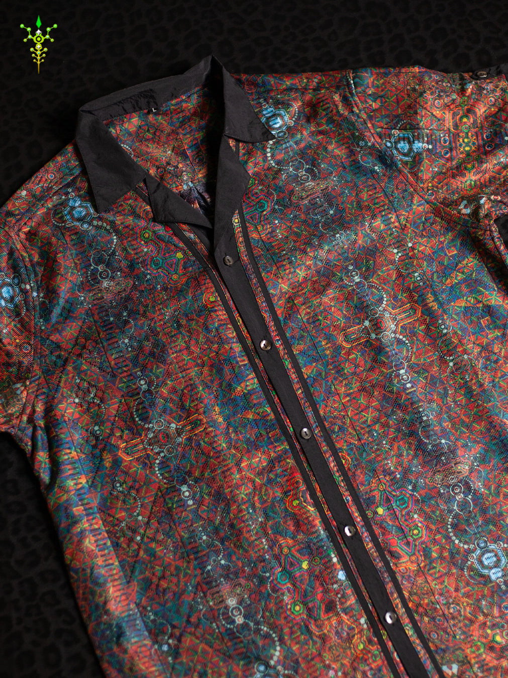 Shirt Men DOLCE Half Sleeves / Lace Black Border - SERPENTS N LADDERS