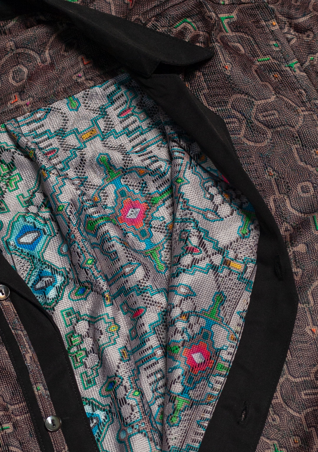 Shirt Men DOLCE Half Sleeves / Lace Black Border - REBIRTH OF IKARO Earth