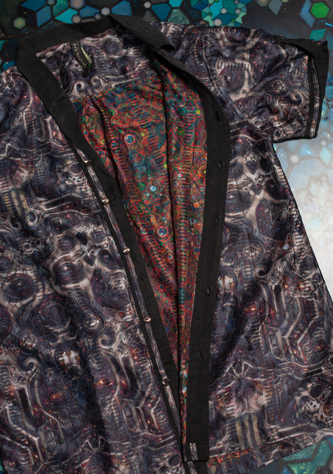 Shirt Men DOLCE Half Sleeves / Lace Black Border - SKULLOHOLICS