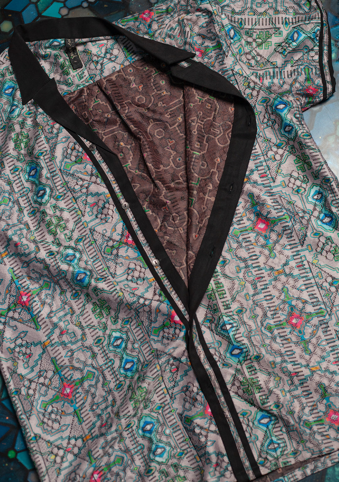 Shirt Men DOLCE Half Sleeves / Lace Black Border - WATAWASKA