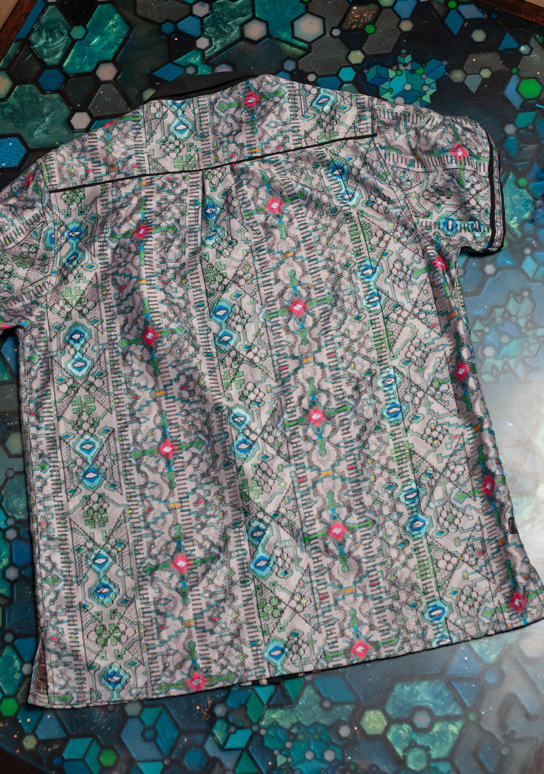 Shirt Men DOLCE Half Sleeves / Lace Black Border - WATAWASKA