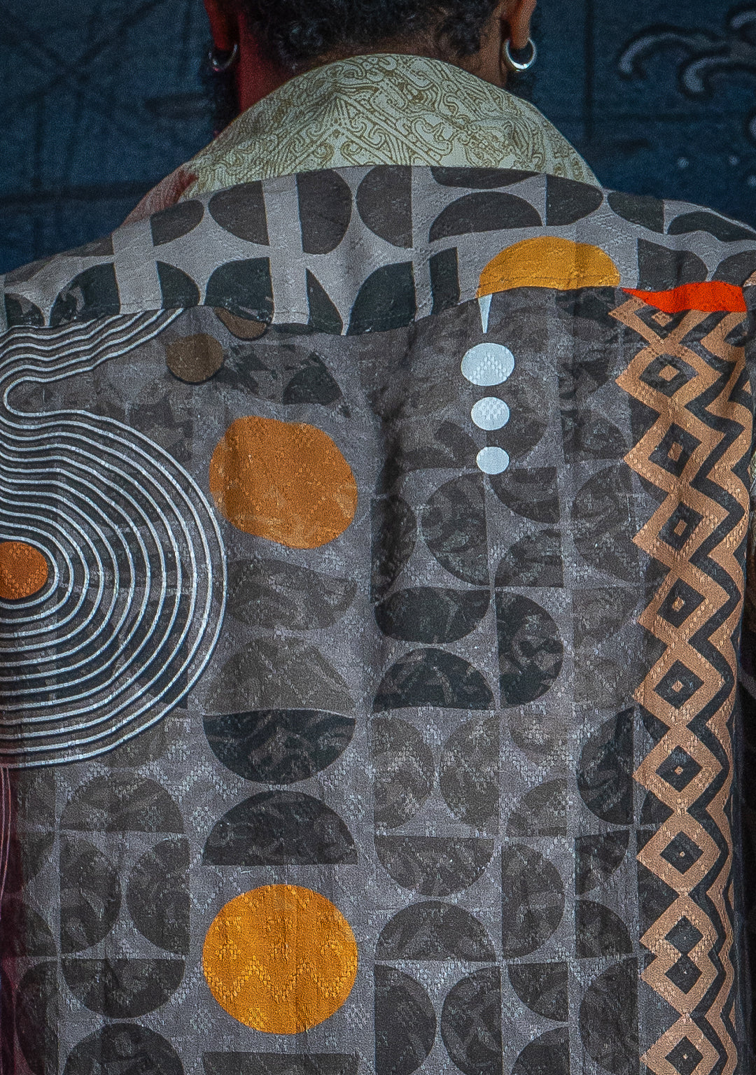 Shirt Men Half Sleeves / Organic Bio Farms Linen Jaquard - KINGCACAO Mayaz