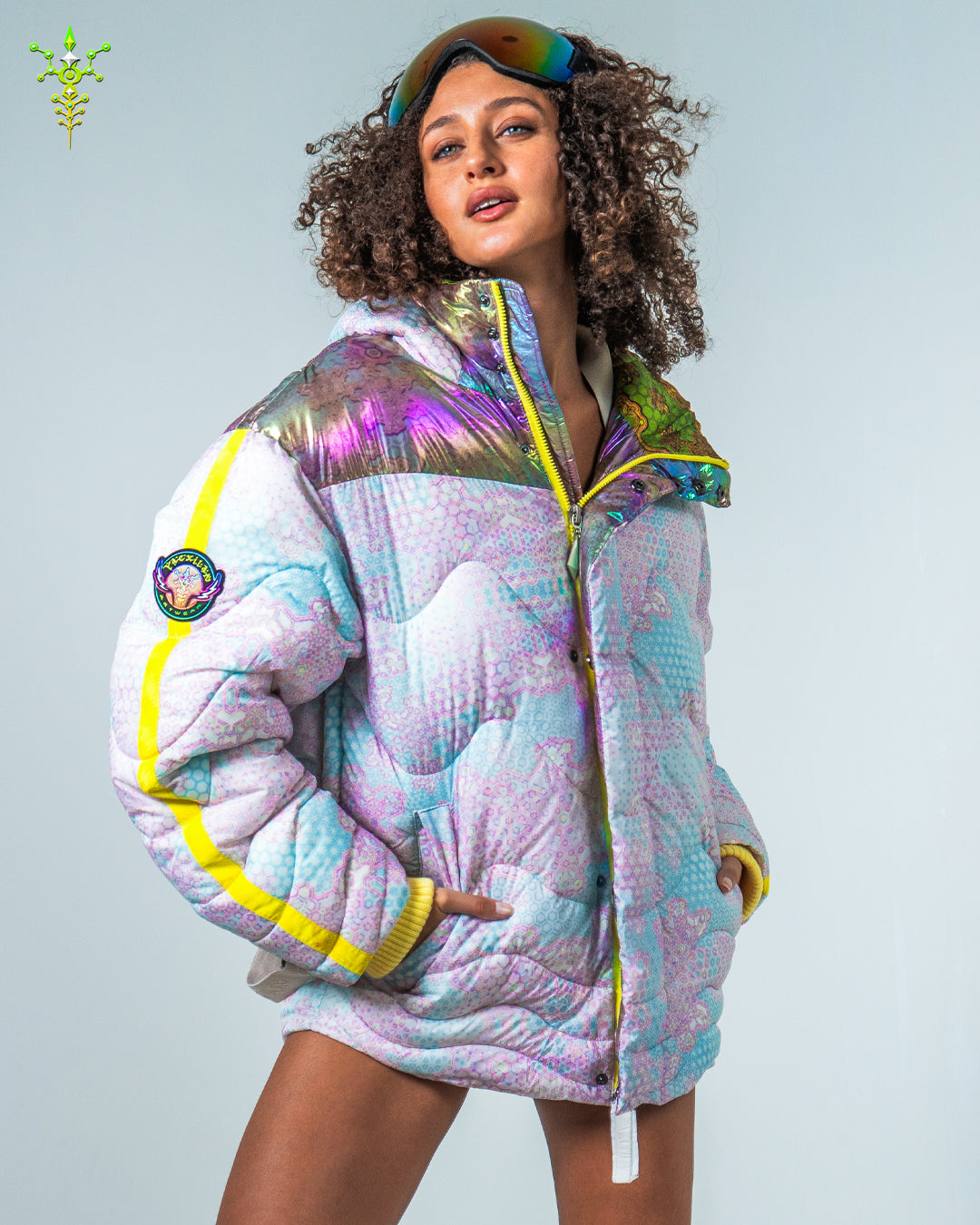 Down Jacket Woman & Pakpak / Nylon (Glow in the Dark) - GALACTIK NIRVANA