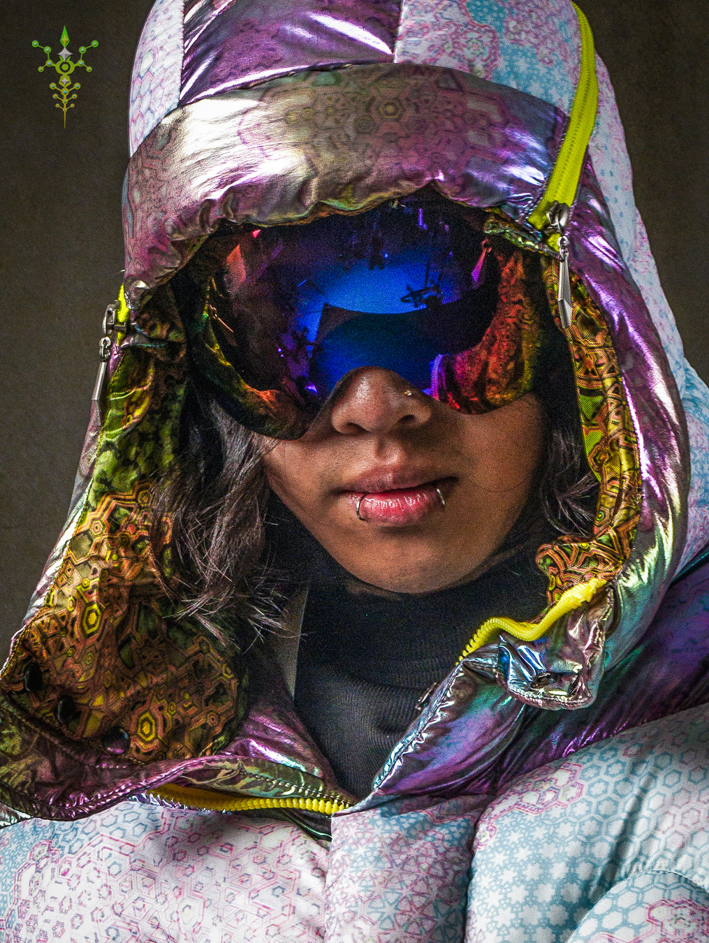 Down Jacket Men & Pakpak / Nylon (Glow in the Dark) - GALACTIK NIRVANA