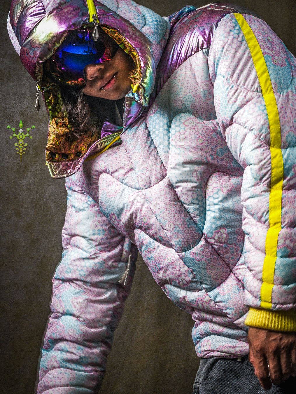 Down Jacket Men & Pakpak / Nylon (Glow in the Dark) - GALACTIK NIRVANA