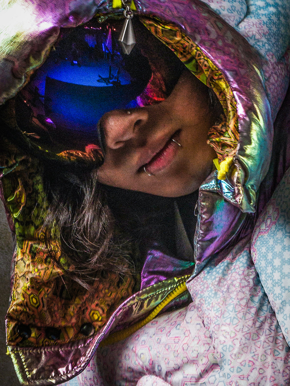 Down Jacket Men & Pakpak / Nylon (Glow in the Dark) - GALACTIK NIRVANA
