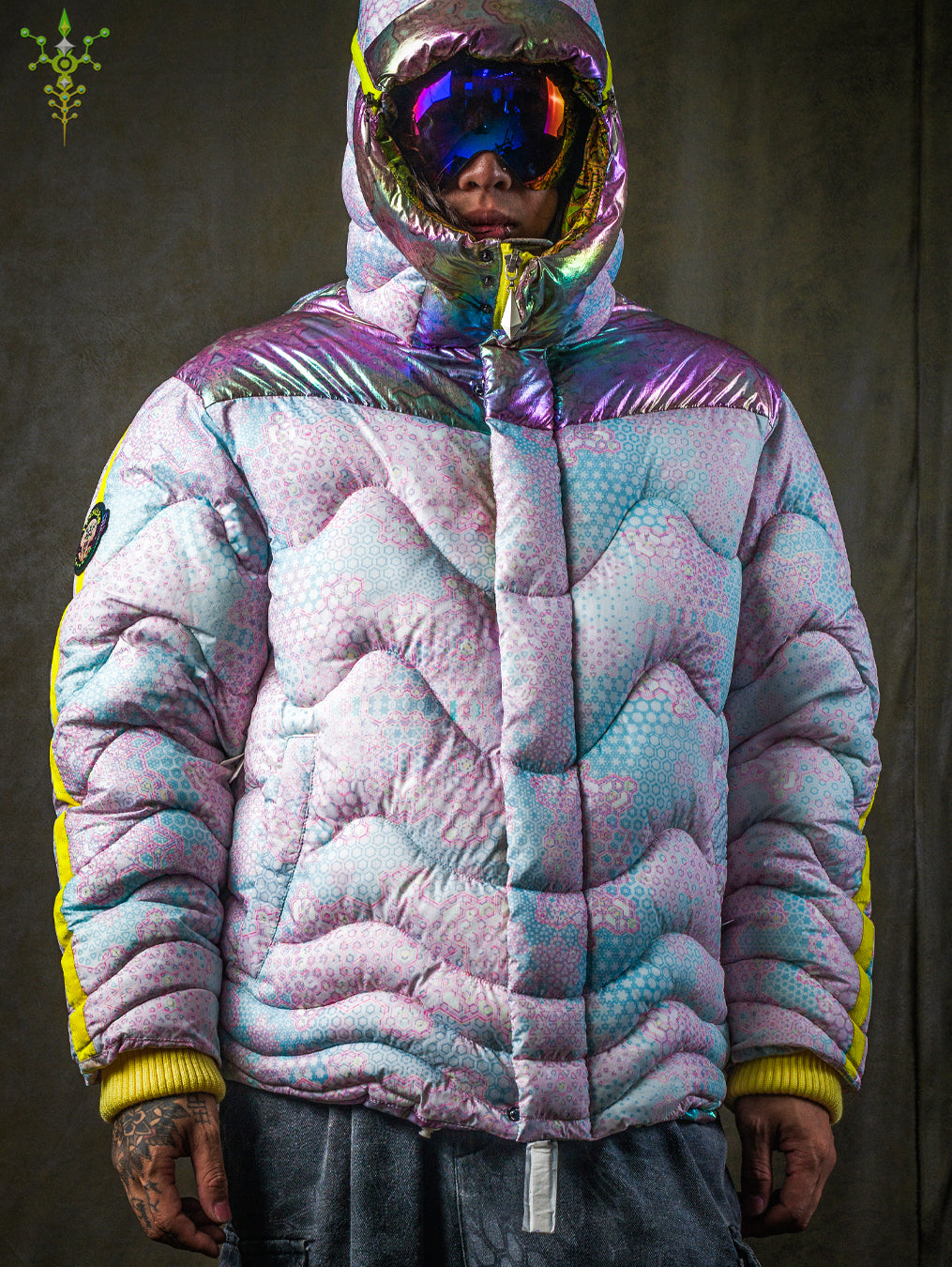 Down Jacket Men & Pakpak / Nylon (Glow in the Dark) - GALACTIK NIRVANA