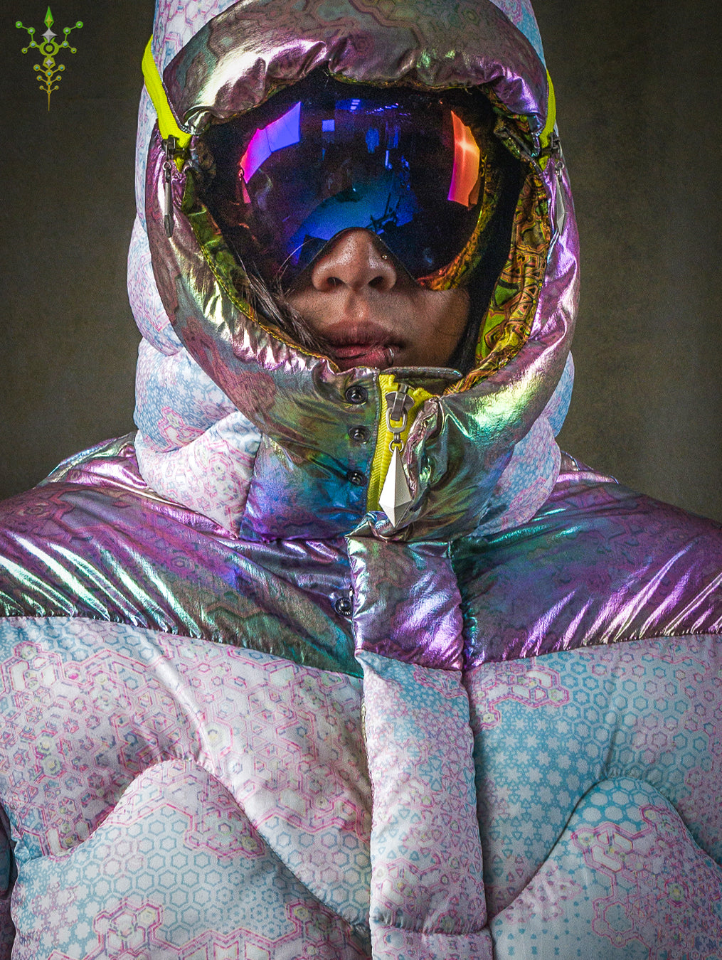 Down Jacket Men & Pakpak / Nylon (Glow in the Dark) - GALACTIK NIRVANA
