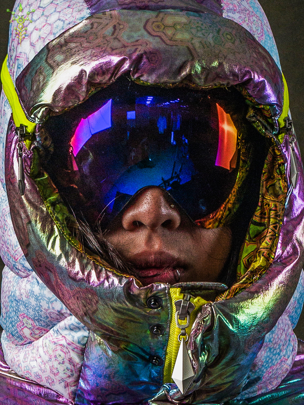 Down Jacket Men & Pakpak / Nylon (Glow in the Dark) - GALACTIK NIRVANA