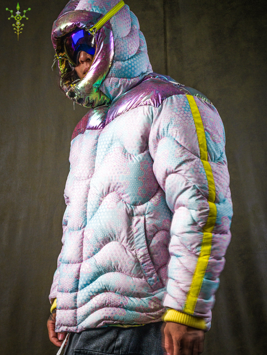 Down Jacket Men & Pakpak / Nylon (Glow in the Dark) - GALACTIK NIRVANA