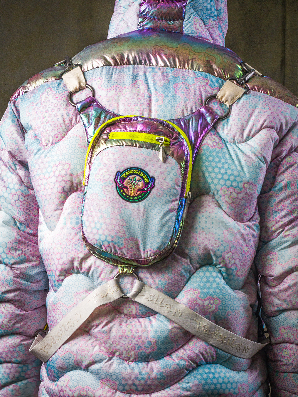 Down Jacket Men & Pakpak / Nylon (Glow in the Dark) - GALACTIK NIRVANA