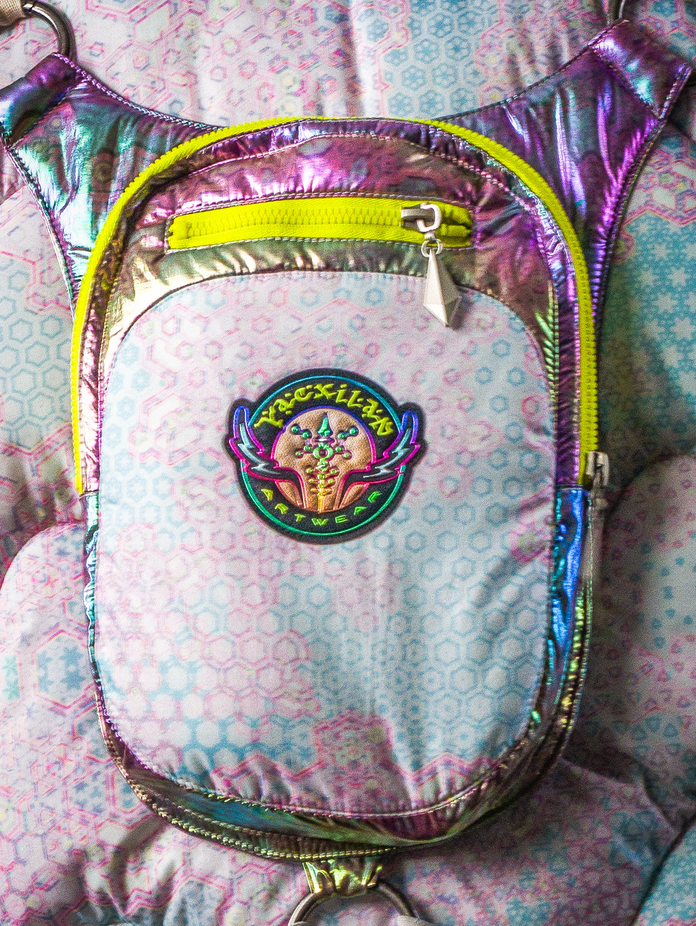 Down Jacket Men & Pakpak / Nylon (Glow in the Dark) - GALACTIK NIRVANA