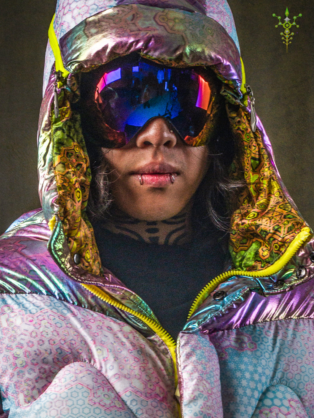 Down Jacket Men & Pakpak / Nylon (Glow in the Dark) - GALACTIK NIRVANA